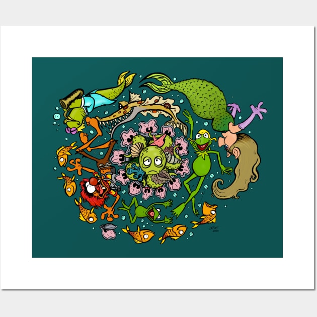 Octopus' Garden with the Muppets Wall Art by UzzyWorks